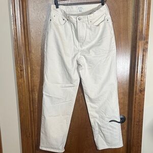 Banana Republic Women's Off-White Straight Leg Jeans